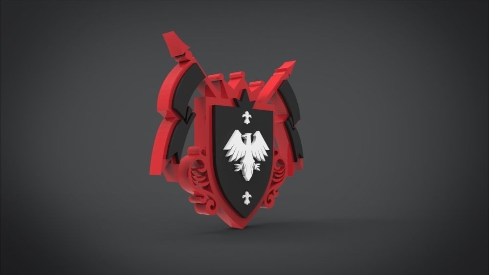 Eagle Emblem Low-poly 3D model_7