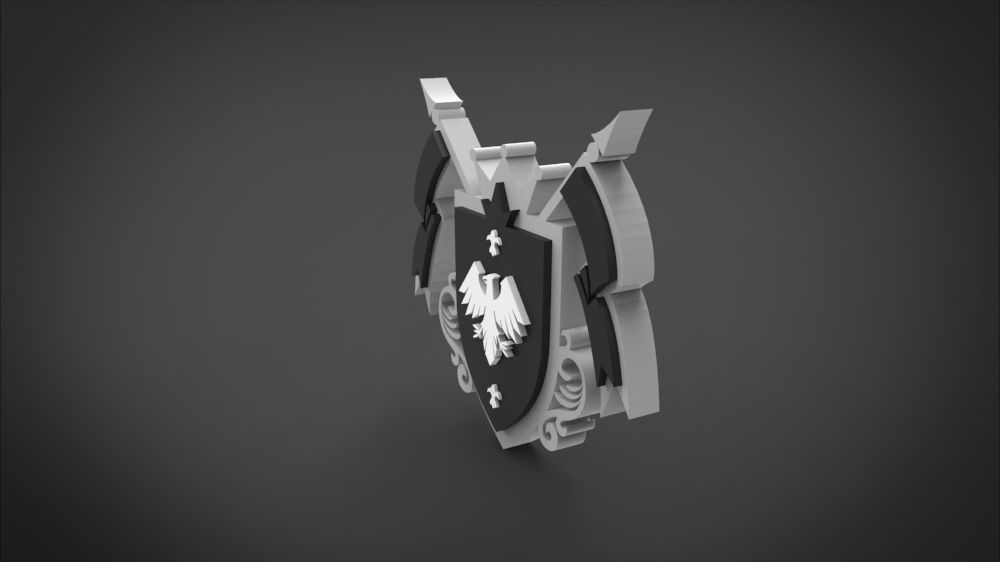 Eagle Emblem Low-poly 3D model_2