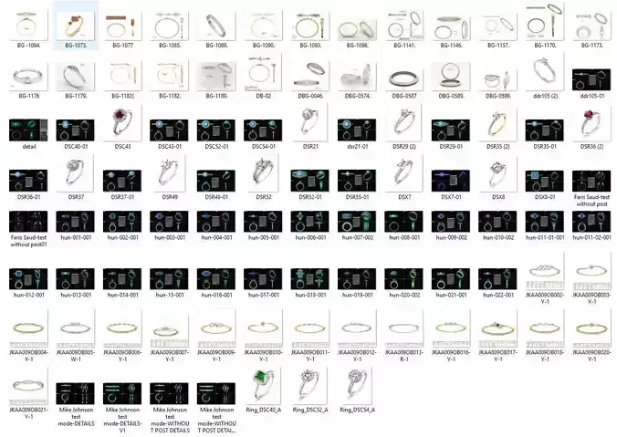 BULK-3DM-With Gems-MIX 168 Files 3D print model