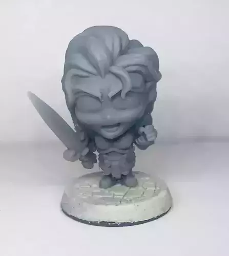 Callipso figurine holding sword