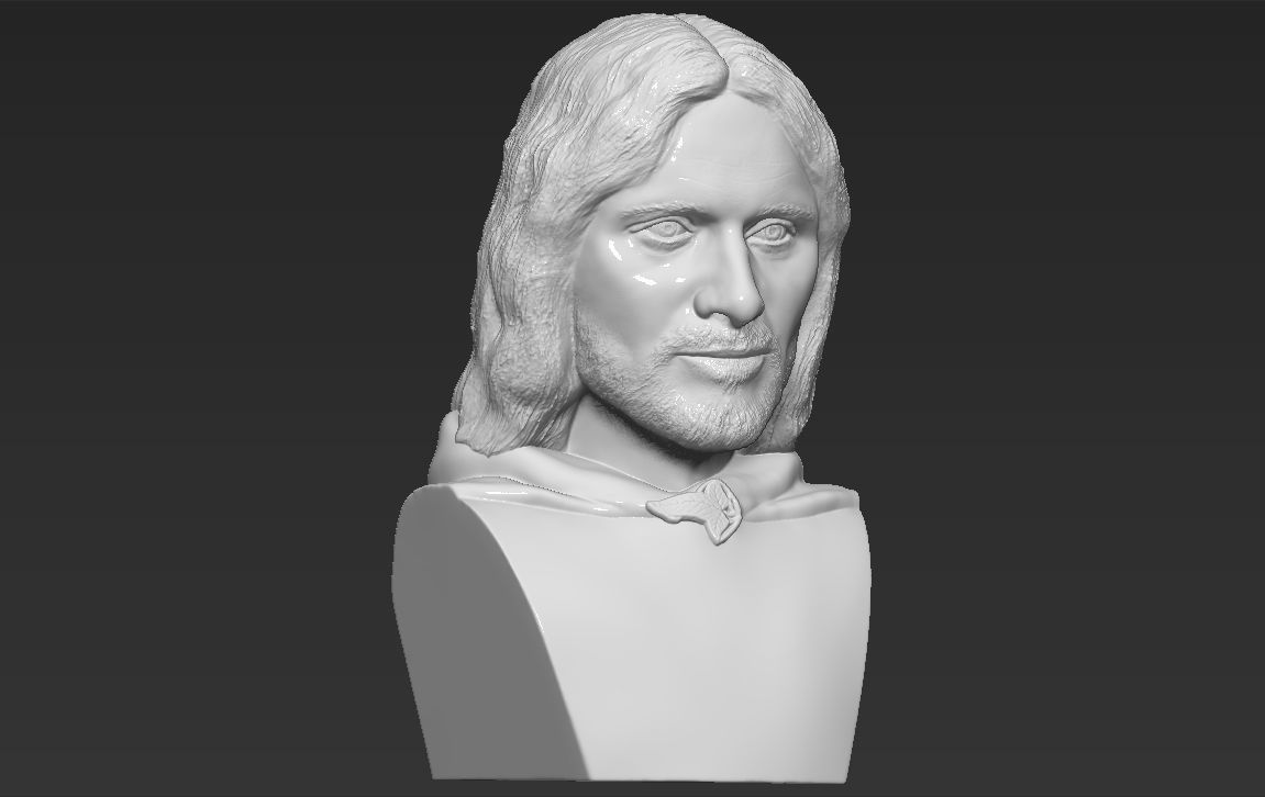 Aragorn bust Lord of the Rings 3D printing ready stl obj formats 3D print model_10