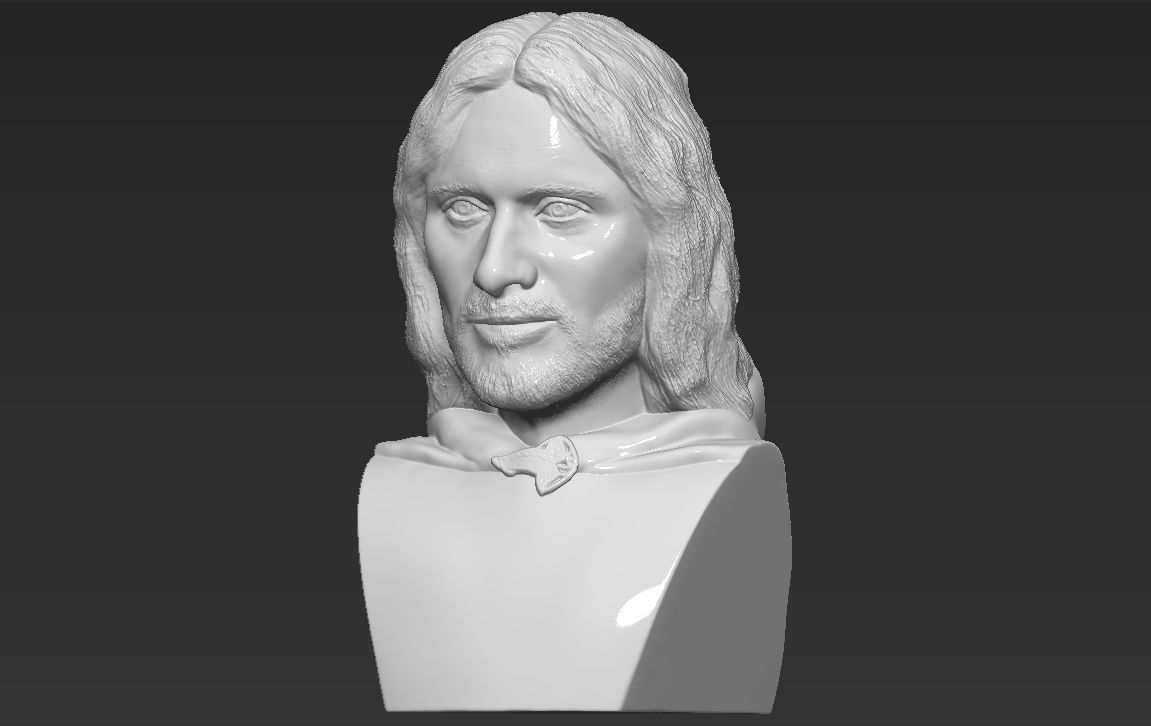 Aragorn bust Lord of the Rings 3D printing ready stl obj formats 3D print model_2