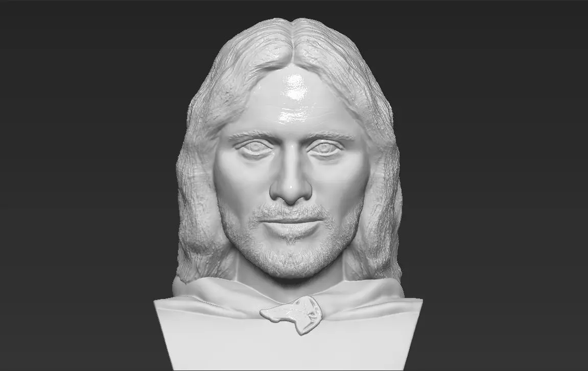 Aragorn bust Lord of the Rings 3D printing ready stl obj formats 3D print model_0