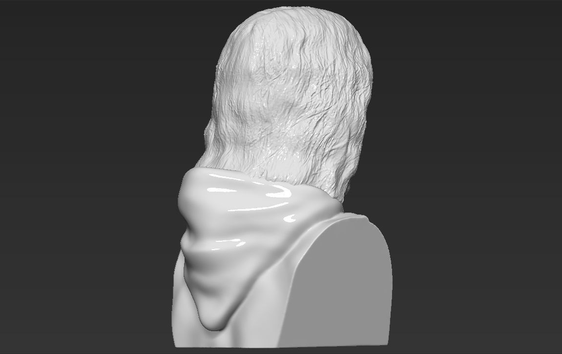 Aragorn bust Lord of the Rings 3D printing ready stl obj formats 3D print model_7