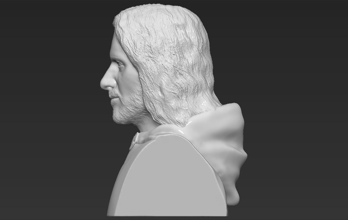 Aragorn bust Lord of the Rings 3D printing ready stl obj formats 3D print model_4