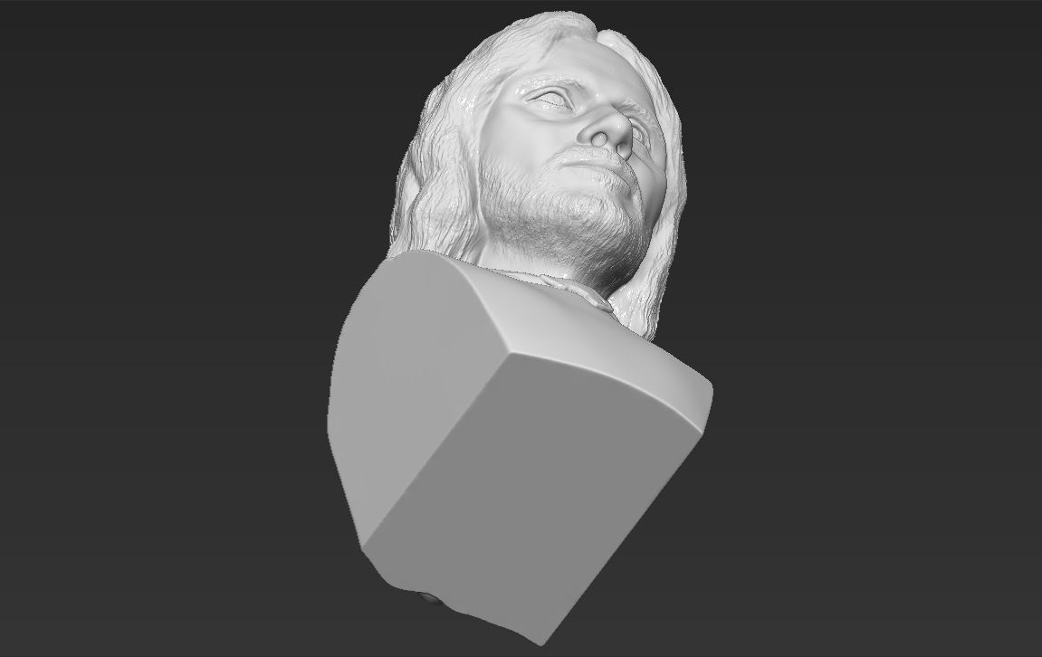 Aragorn bust Lord of the Rings 3D printing ready stl obj formats 3D print model_21