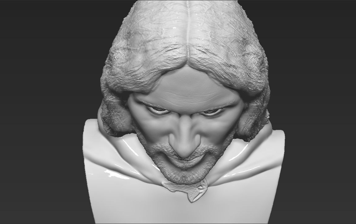 Aragorn bust Lord of the Rings 3D printing ready stl obj formats 3D print model_17