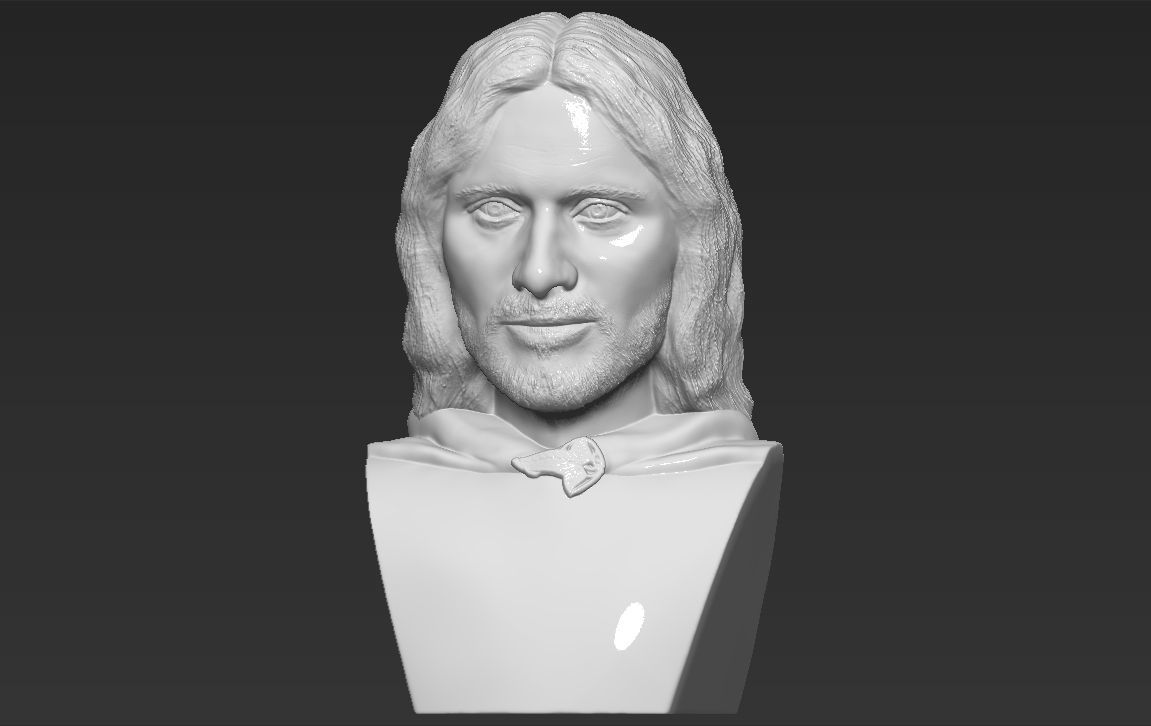Aragorn bust Lord of the Rings 3D printing ready stl obj formats 3D print model_1