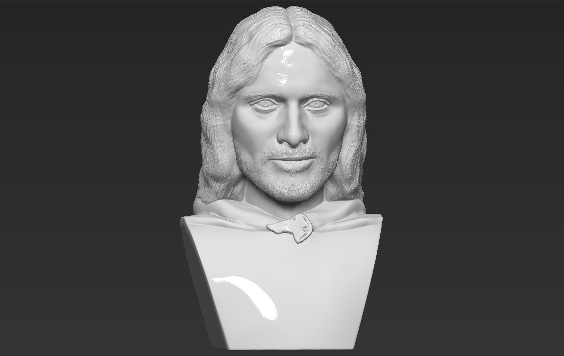 Aragorn bust Lord of the Rings 3D printing ready stl obj formats 3D print model_11
