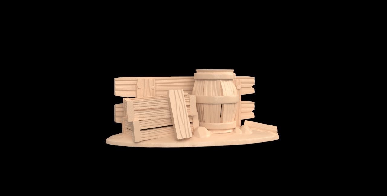 farmer collection wooden toy with cowboy hat 3D print model_6