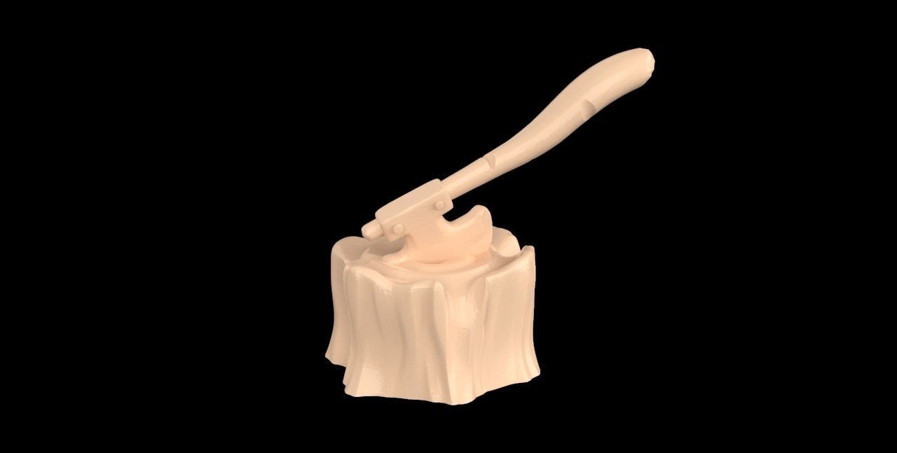 farmer collection wooden toy with cowboy hat 3D print model_5