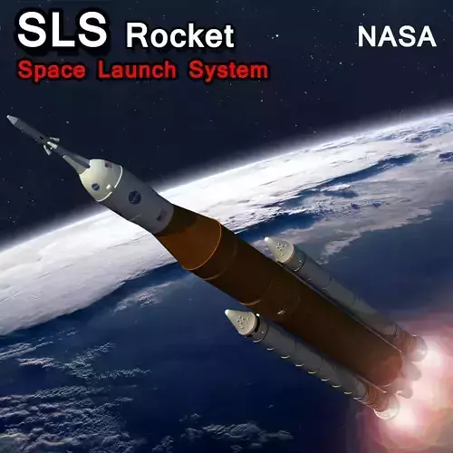 SLS Rocket Space Launch System  3D