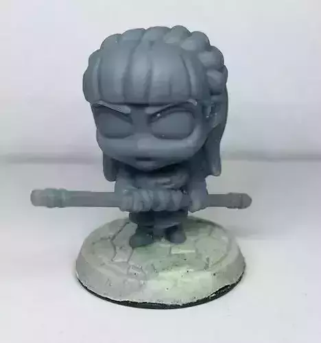 Garielle figurine of girl holding sword