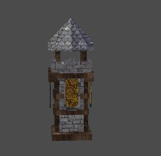 3D Defence Tower Low-poly 3D model