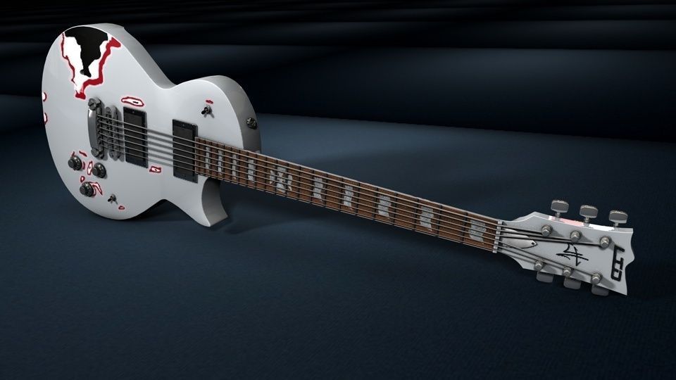 James Hetfield truckster guitar 3D model | CGTrader
