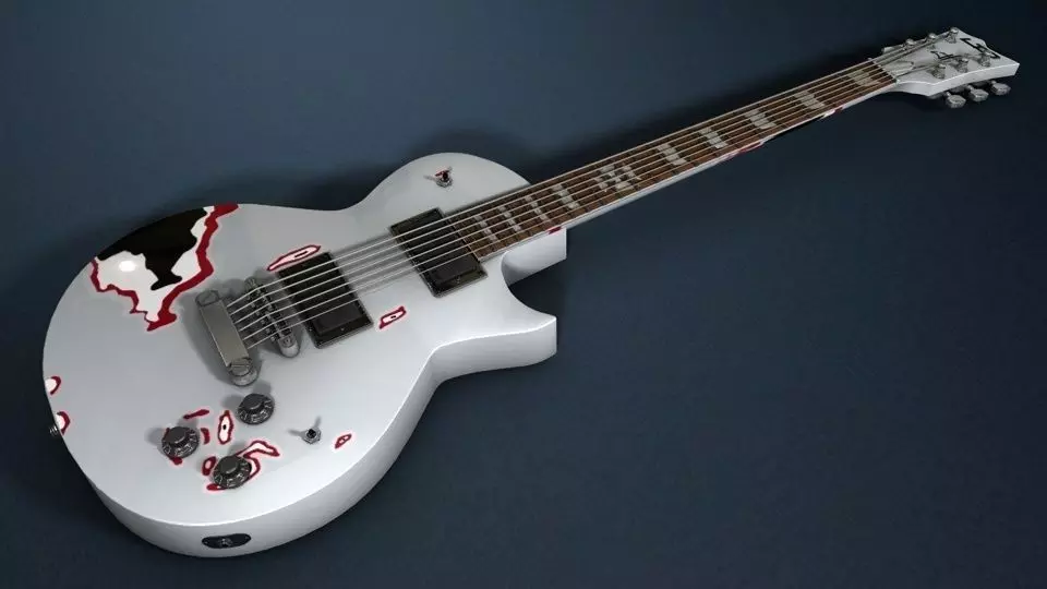 James Hetfield truckster guitar 3D model