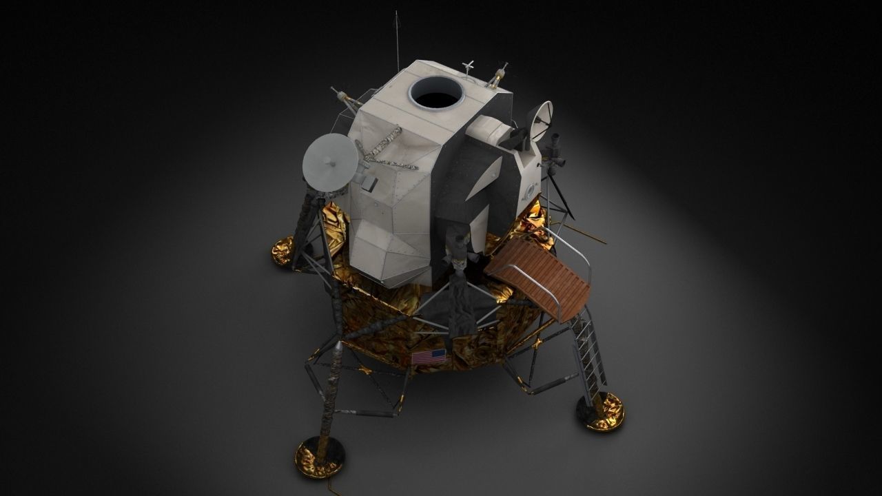 LUNAR LANDER APOLLO 11 MISSION NASA 3D model_8