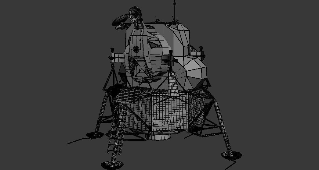 LUNAR LANDER APOLLO 11 MISSION NASA 3D model_9