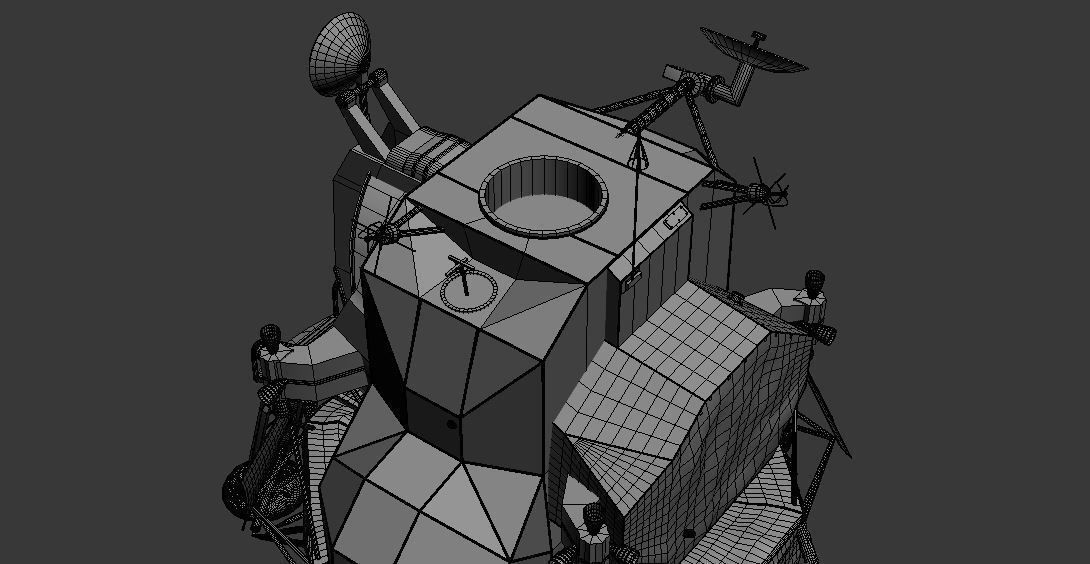 LUNAR LANDER APOLLO 11 MISSION NASA 3D model_10