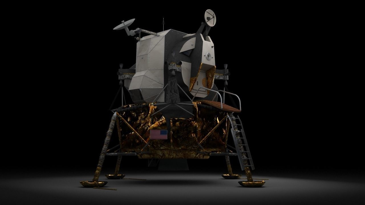LUNAR LANDER APOLLO 11 MISSION NASA 3D model_2