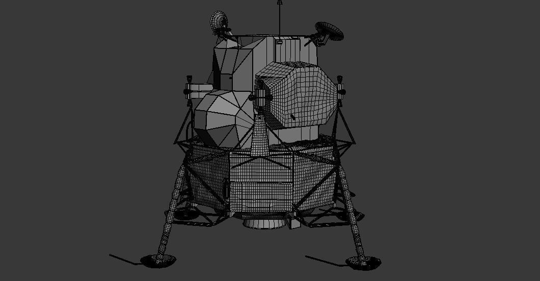 LUNAR LANDER APOLLO 11 MISSION NASA 3D model_12