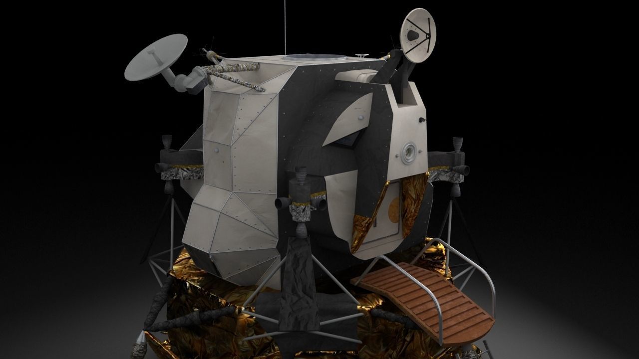 LUNAR LANDER APOLLO 11 MISSION NASA 3D model_7