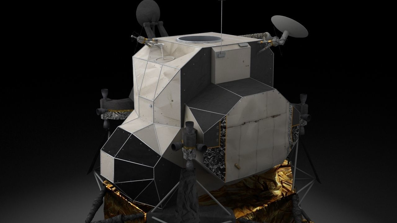 LUNAR LANDER APOLLO 11 MISSION NASA 3D model_4