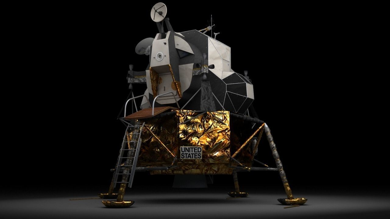 LUNAR LANDER APOLLO 11 MISSION NASA 3D model_1