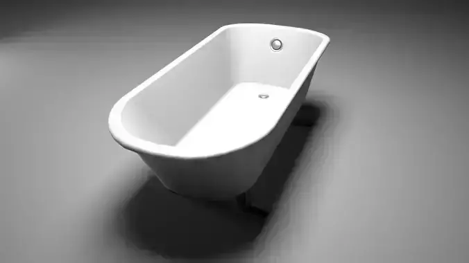 White bath model Free low-poly 3D model