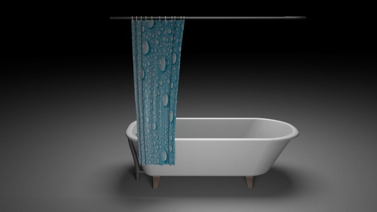 White bath model Free low-poly 3D model_4