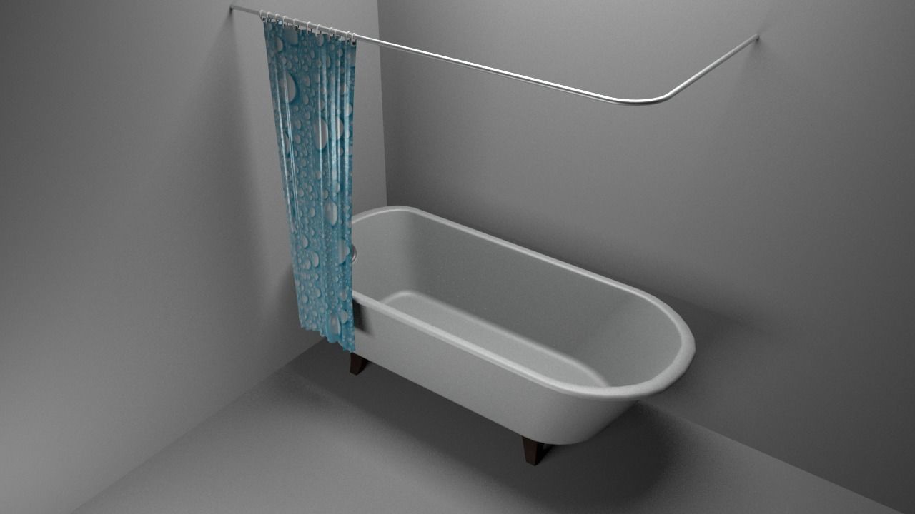 White bath model Free low-poly 3D model_3