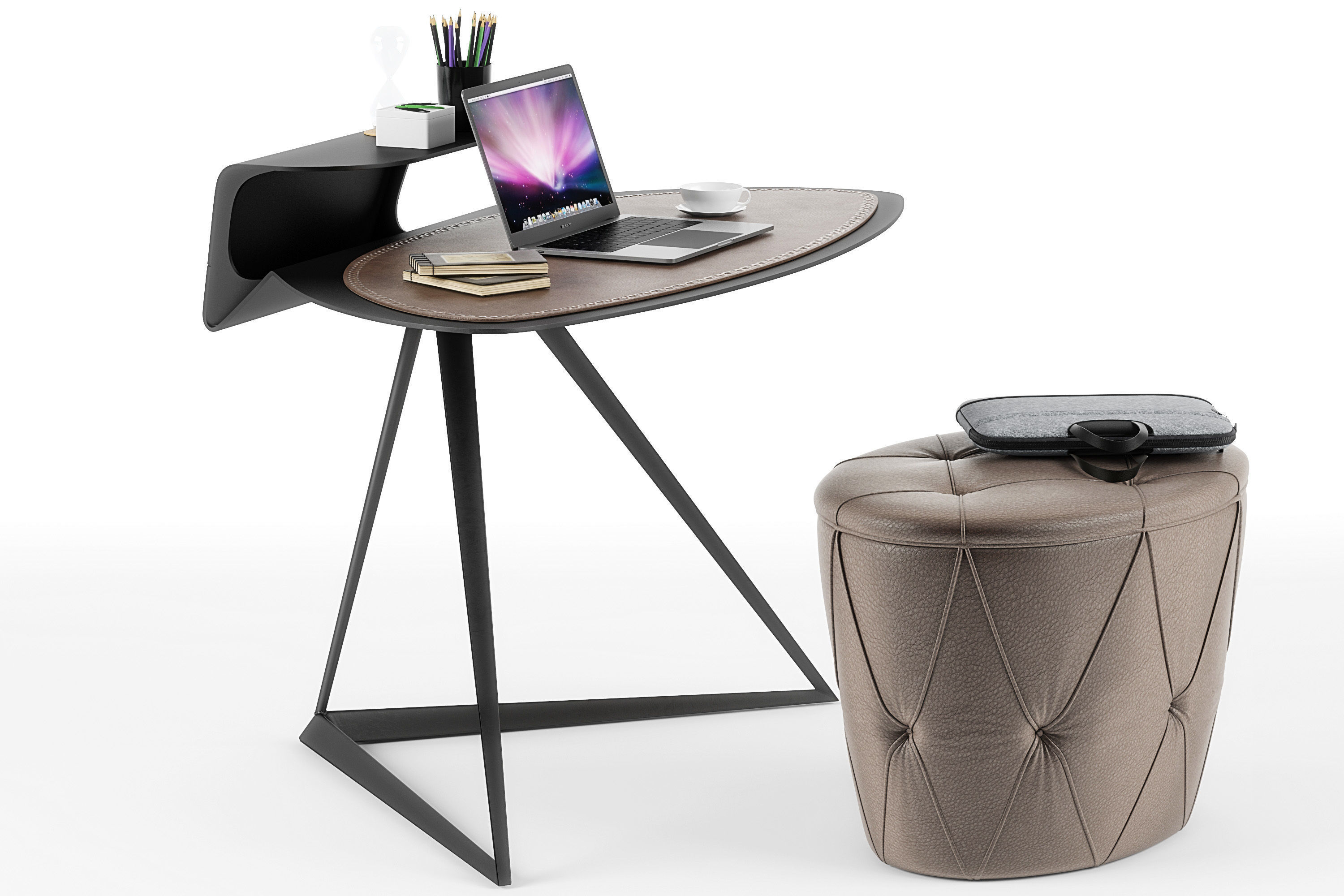 Storm desk set 3D model_2