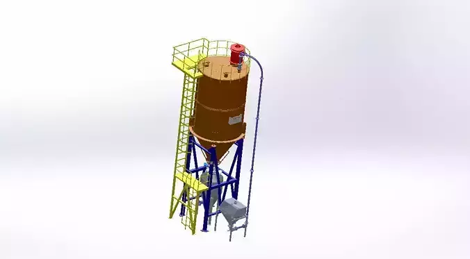 POWDER SILO AND TRANSFER CONVEYOR