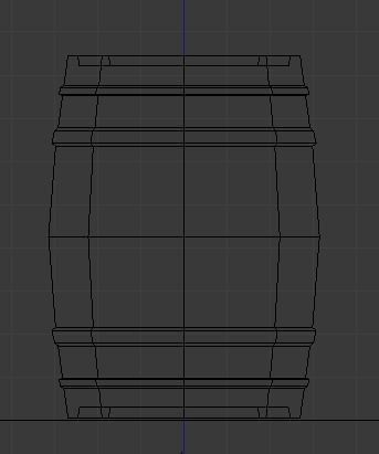 Medieval Barrel Low-poly 3D model_4