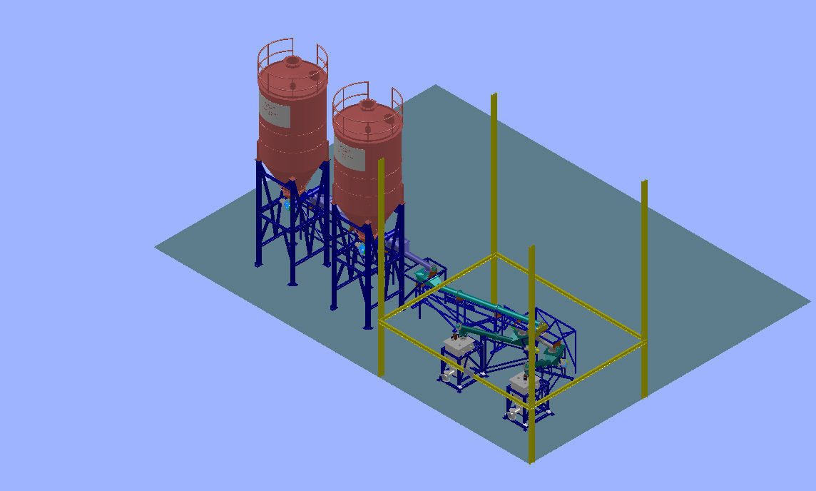 Pneumatic Conveyor For Sugar Feed Free 3D model_5