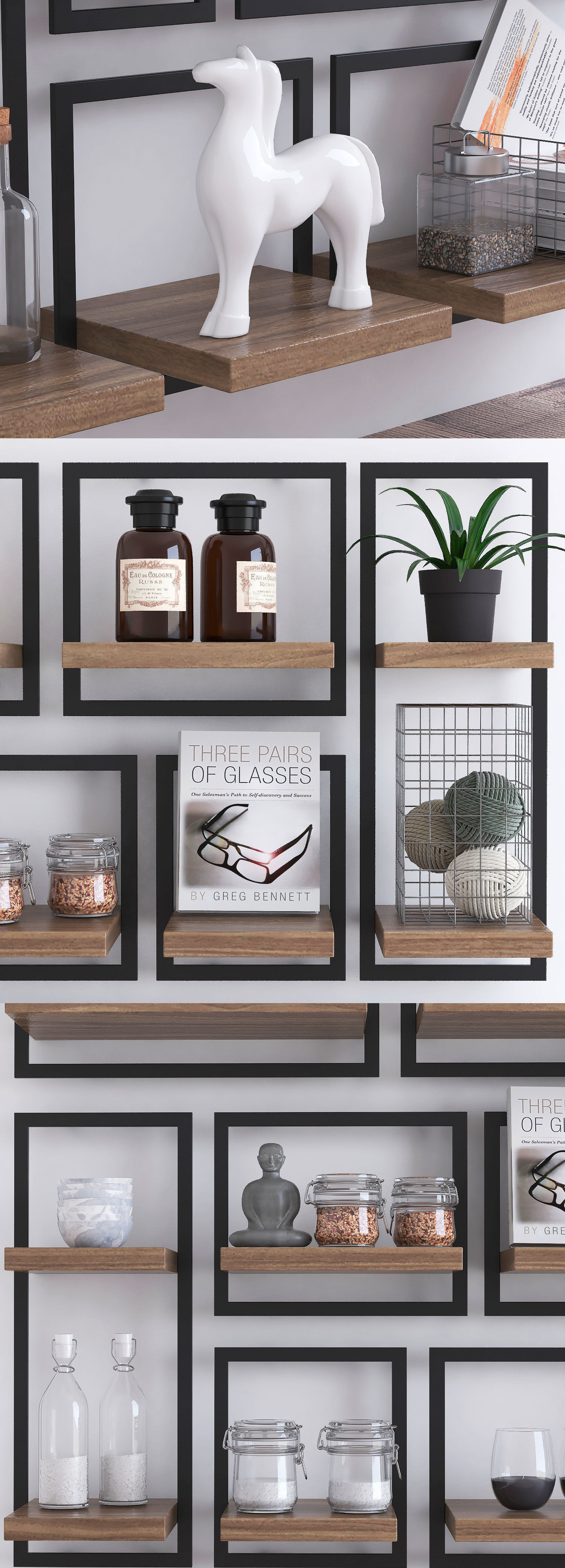 shelfmate kitchen shelf with pots and pans 3D model_2