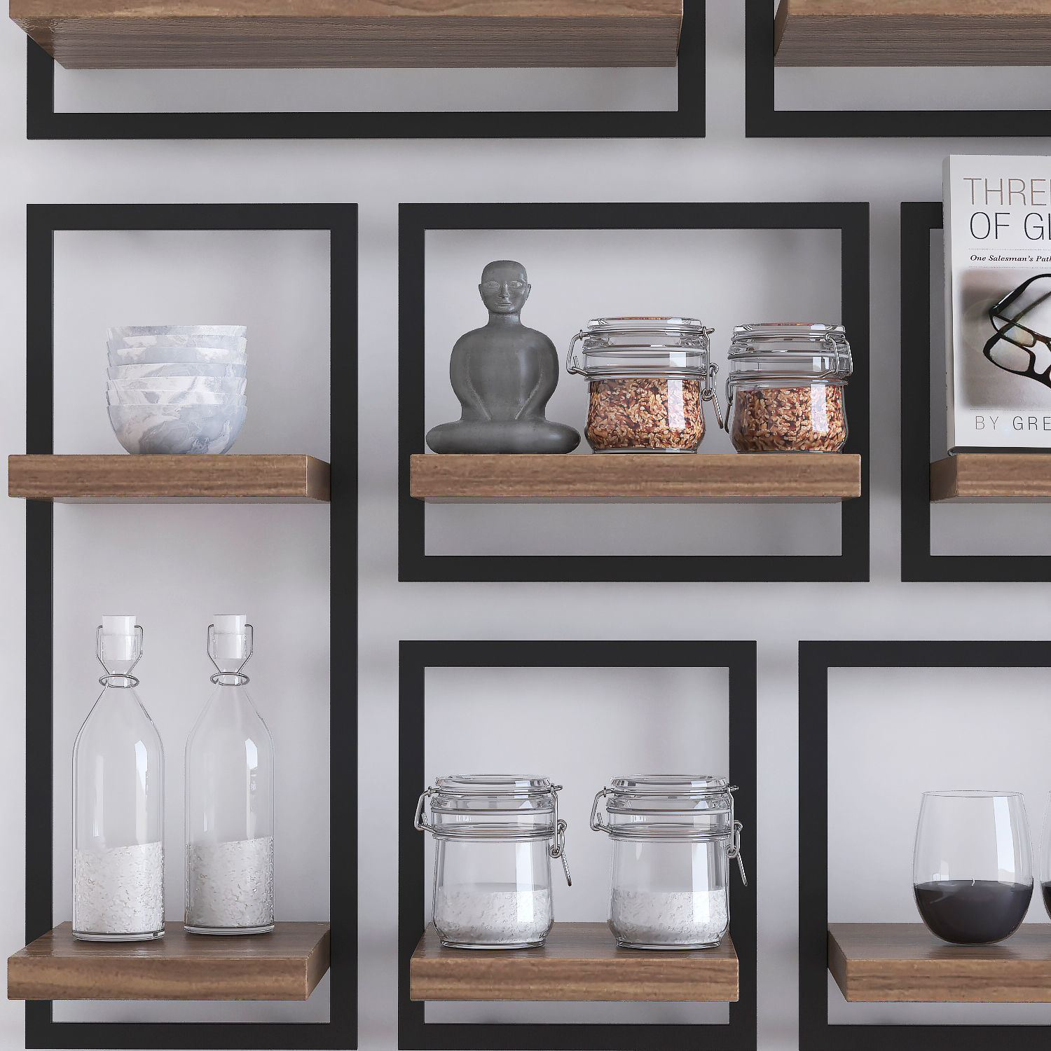 shelfmate kitchen shelf with pots and pans 3D model_7