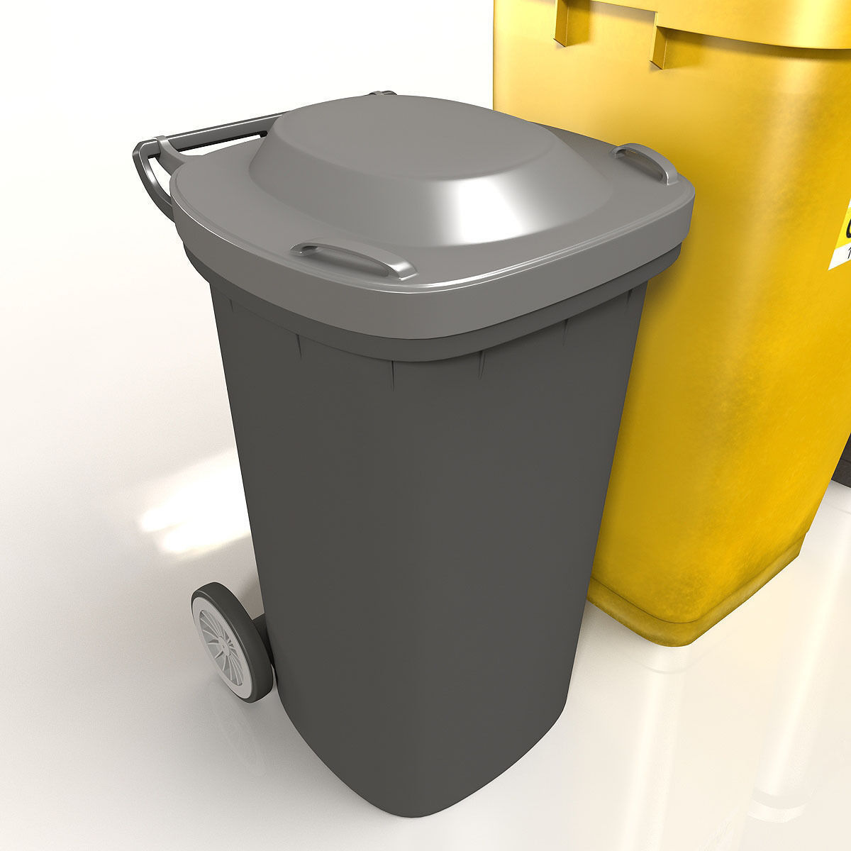 Wheelie Bin Kit With Rubbish 3D model_11