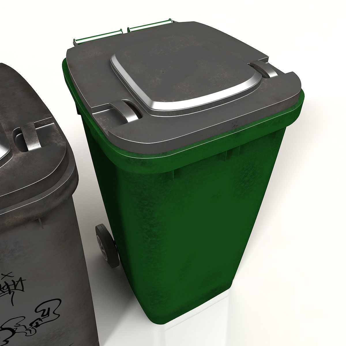 Wheelie Bin Kit With Rubbish 3D model_14