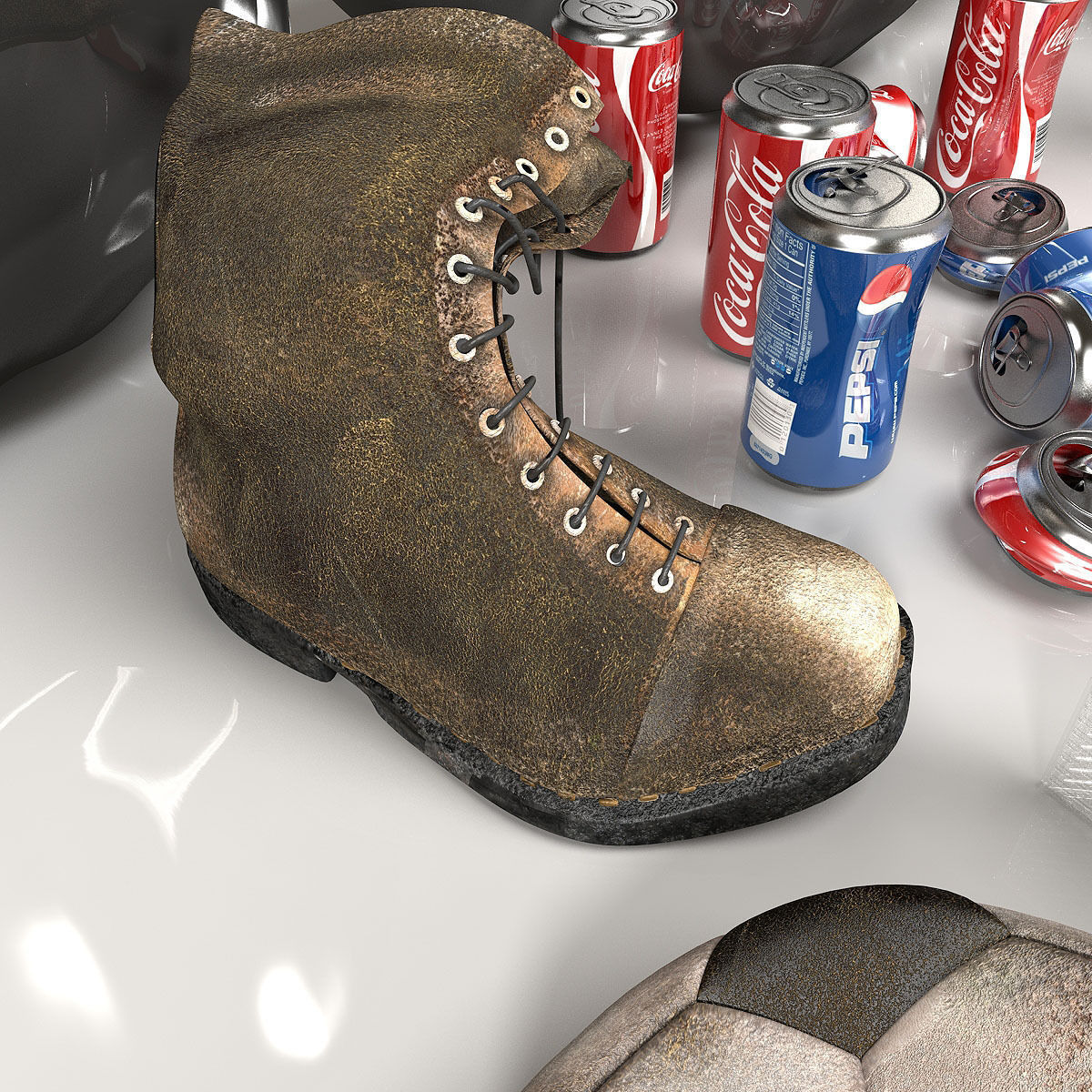 Wheelie Bin Kit With Rubbish 3D model_2