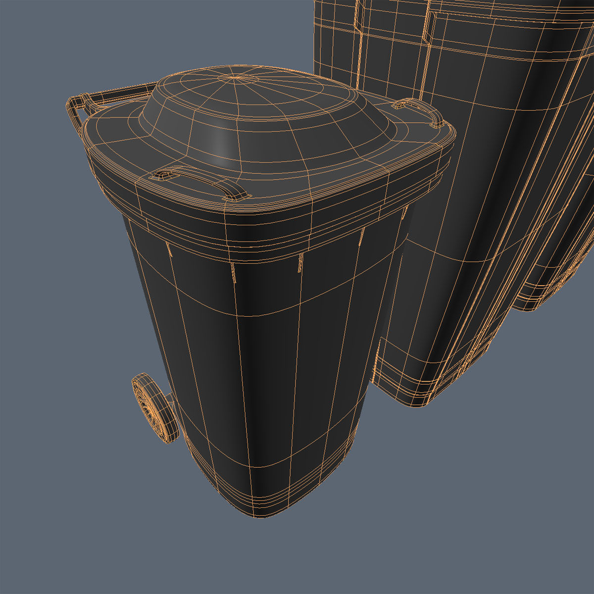 Wheelie Bin Kit With Rubbish 3D model_28