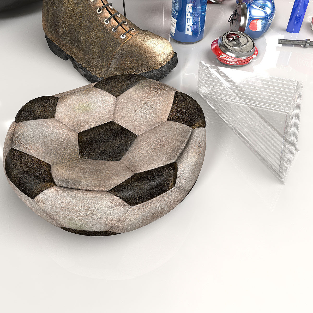 Wheelie Bin Kit With Rubbish 3D model_4