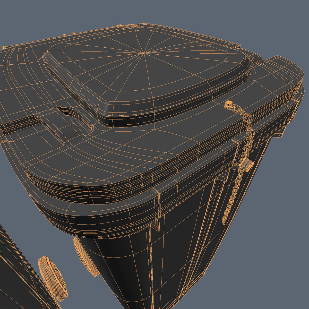 Wheelie Bin Kit With Rubbish 3D model_25