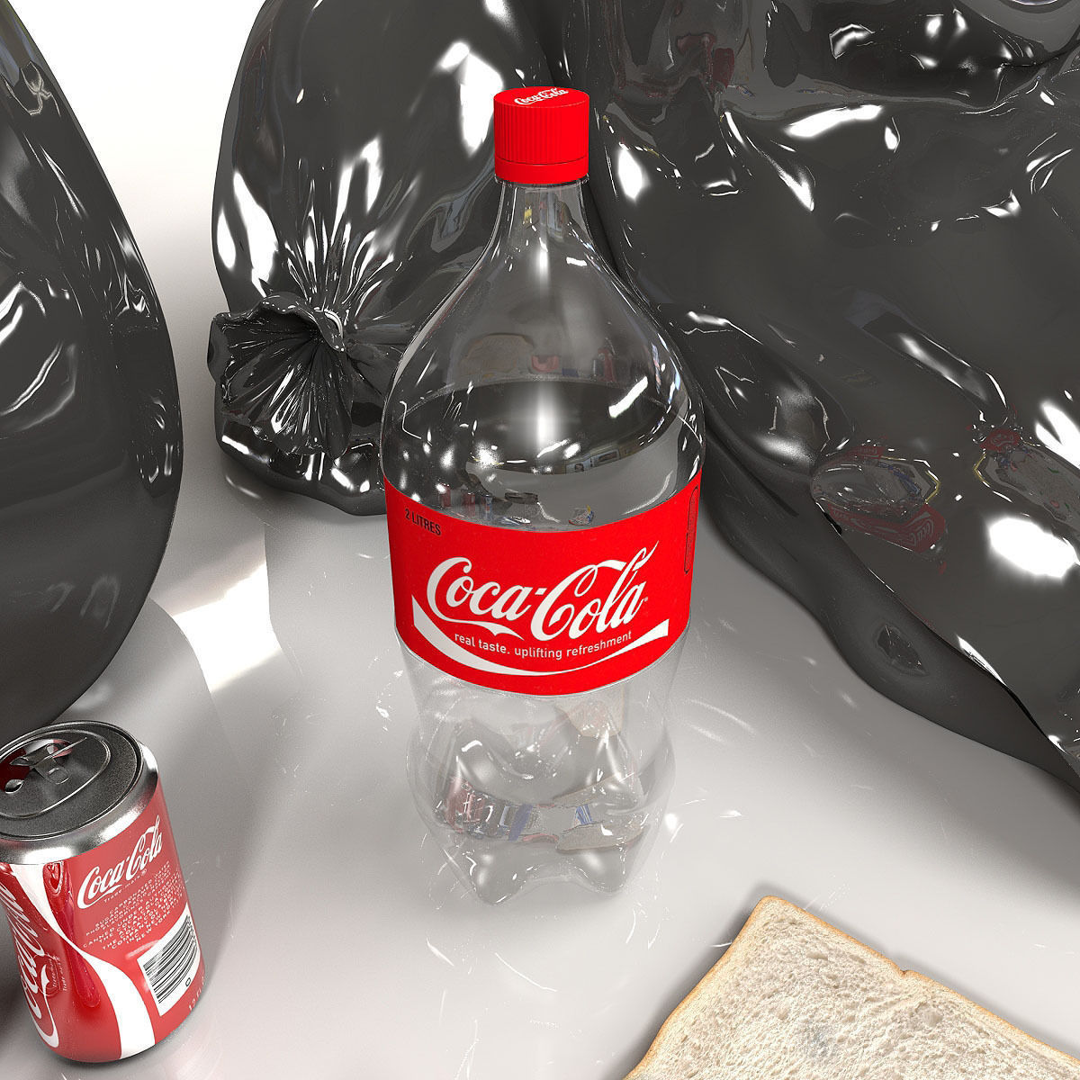 Wheelie Bin Kit With Rubbish 3D model_32