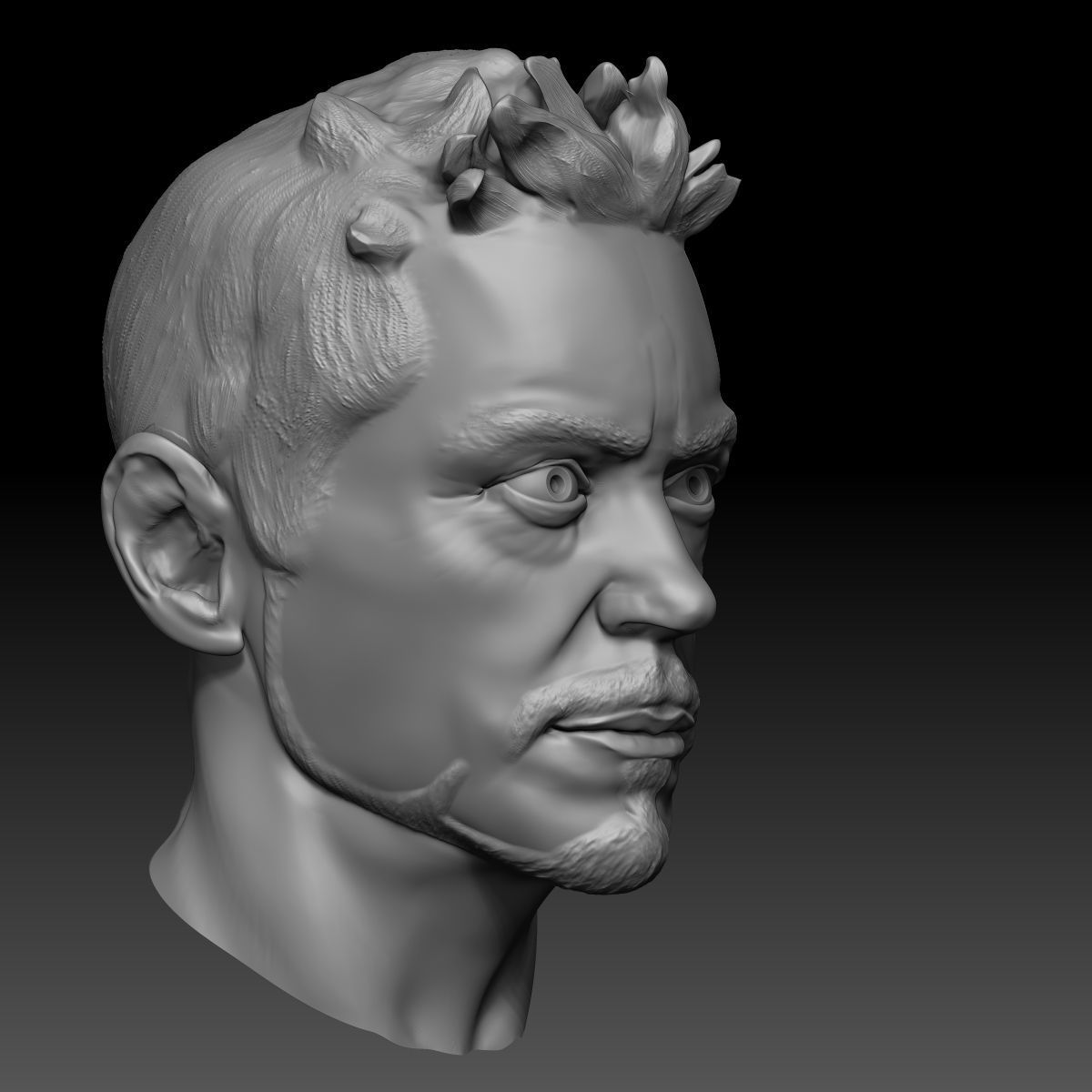 Robert Downey Jr 3D Model Head 3D model_1