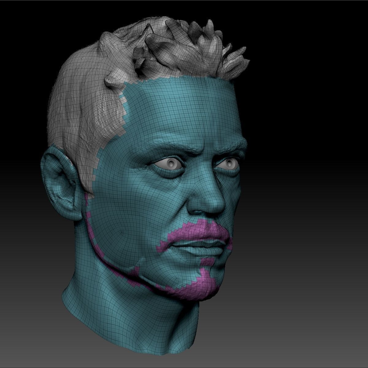 Robert Downey Jr 3D Model Head 3D model_6
