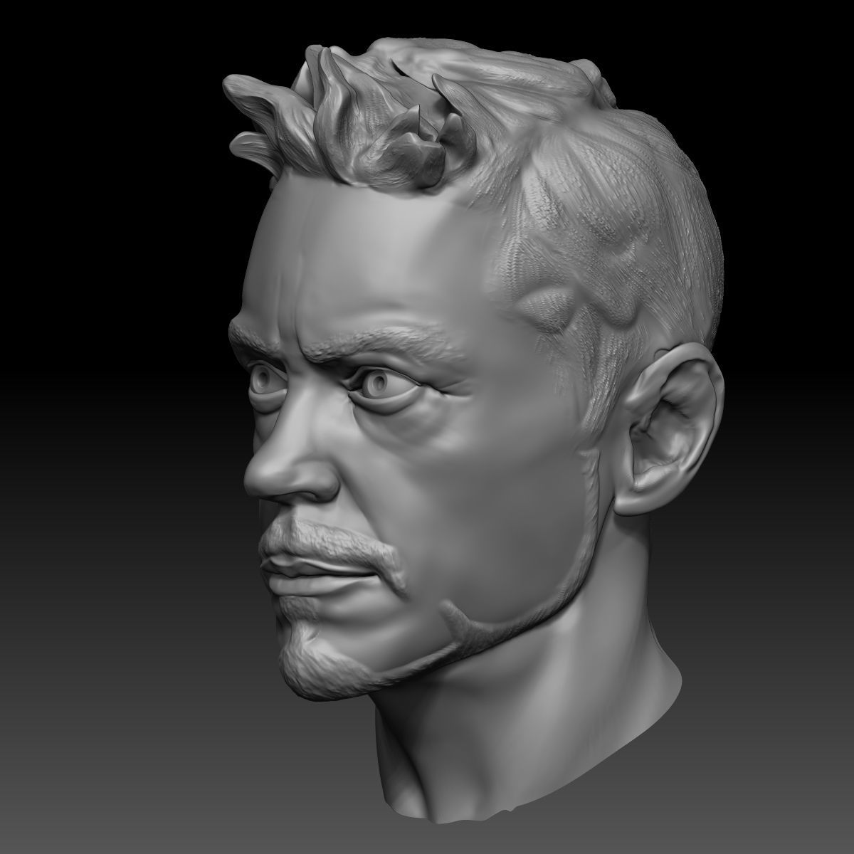 Robert Downey Jr 3D Model Head 3D model_8