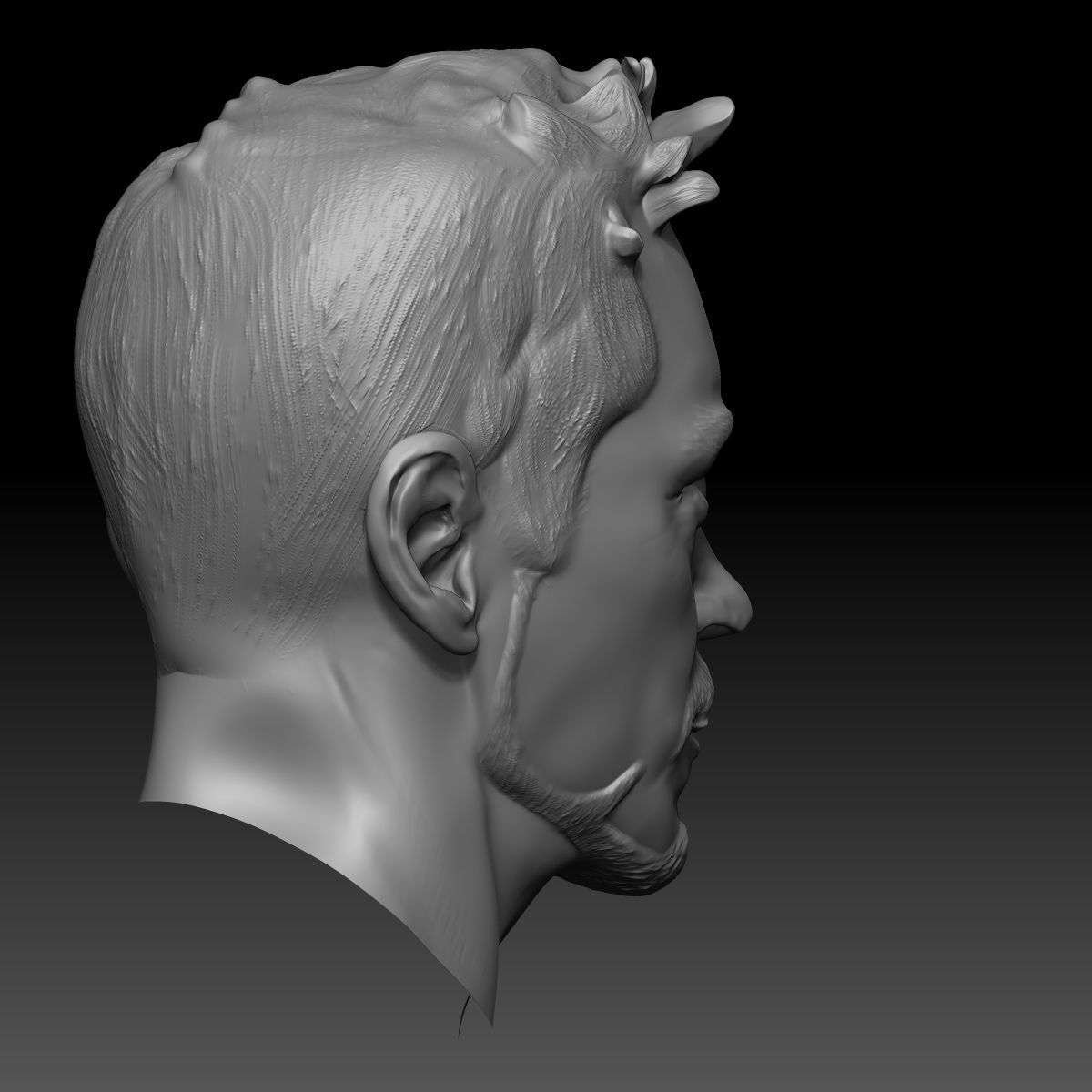 Robert Downey Jr 3D Model Head 3D model_2