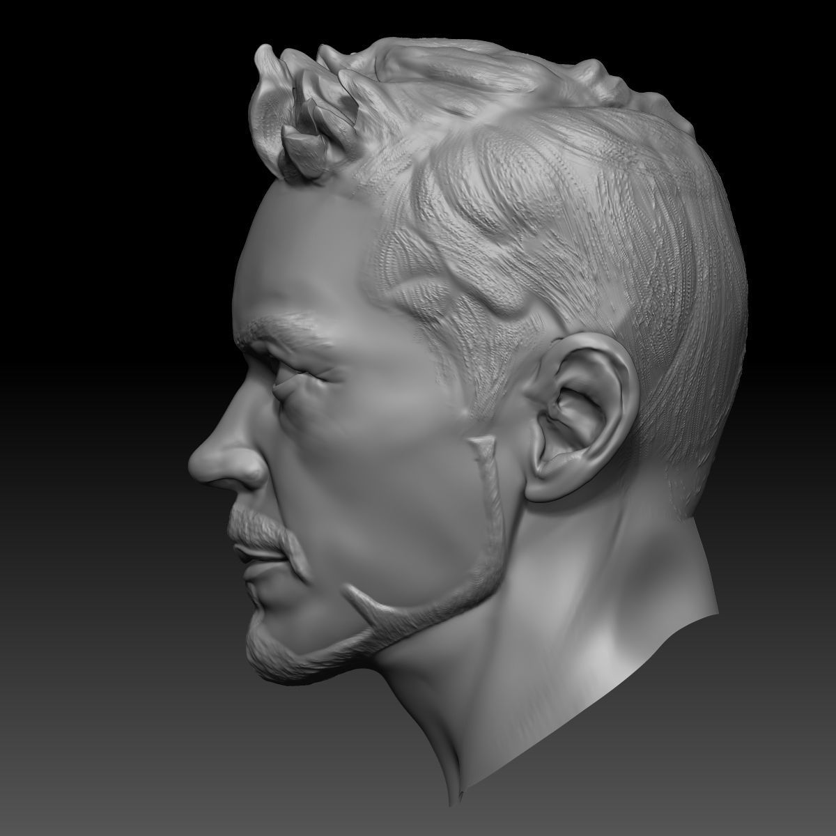 Robert Downey Jr 3D Model Head 3D model_7