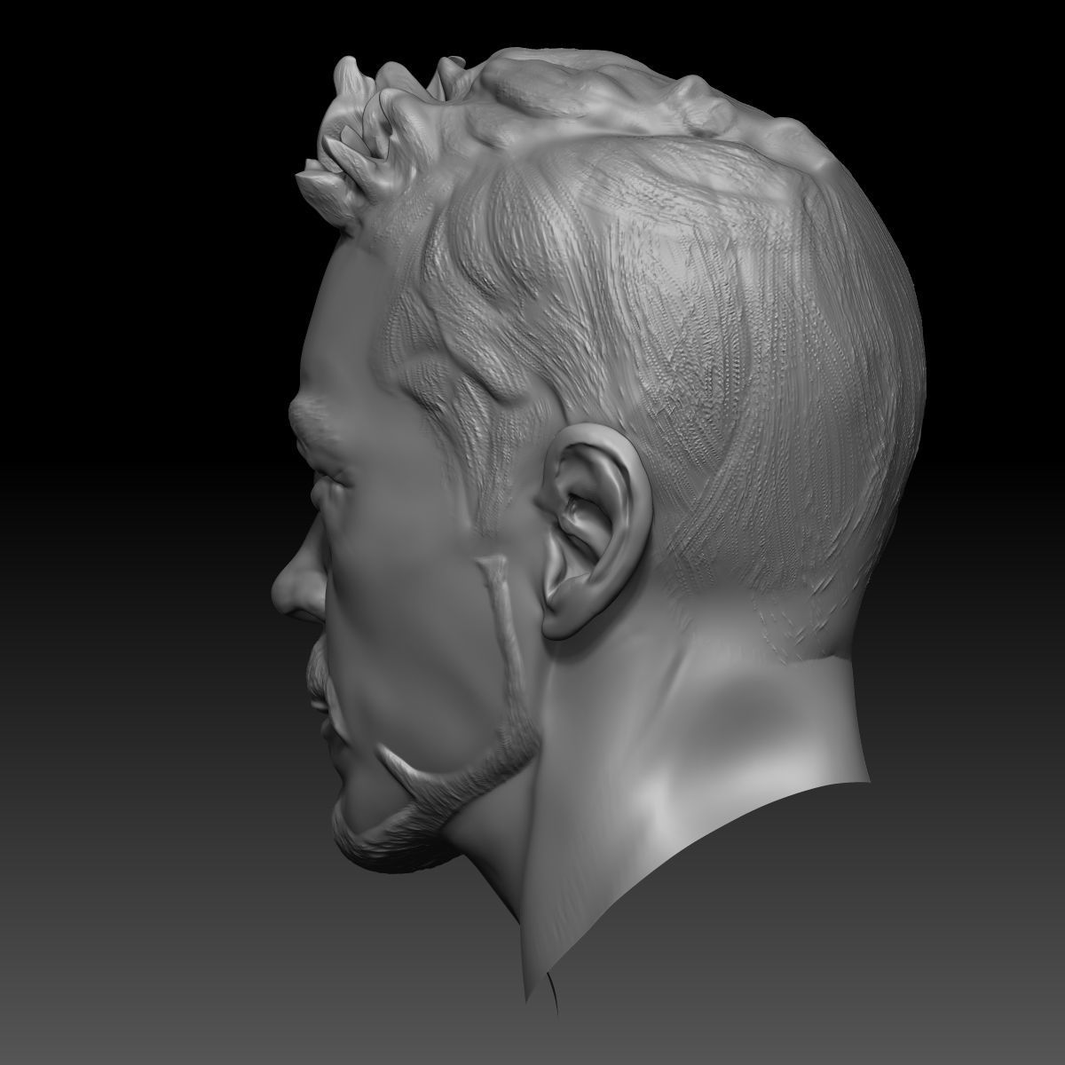 Robert Downey Jr 3D Model Head 3D model_4